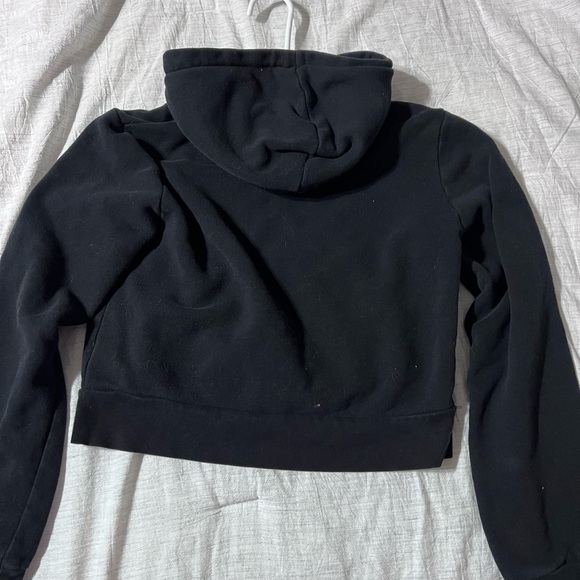 Black Brandy Melville Cropped Hoodie OS - Picture 2 of 2